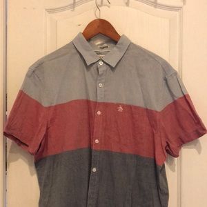 Penguin Men’s Shirt Slim Fit Large L